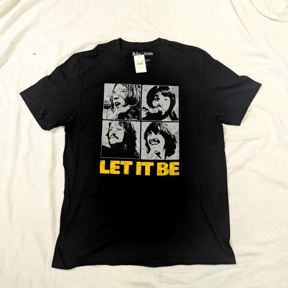 Beatles Let It Be t-shirt black size XL